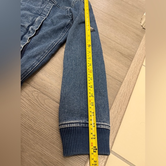 Superdry Men’s Hooded Worker Jacket Denim Blue Size Small - Picture 8 of 15